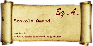 Szokola Amand névjegykártya